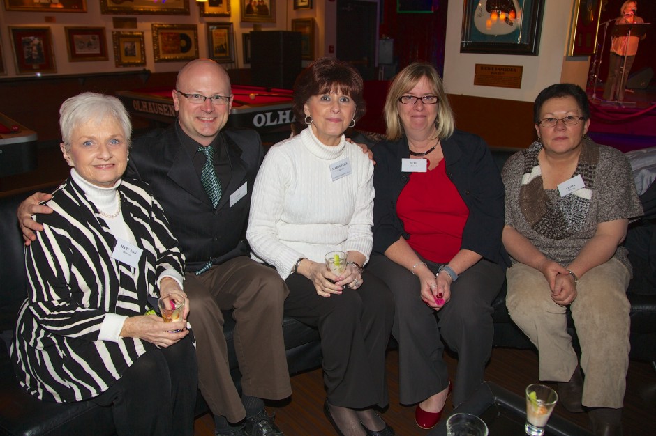 From the left, Mary Ann Howard, Tim Clifford, Marguerite Capozzi, Beth Mozuch and Linda Wrenn