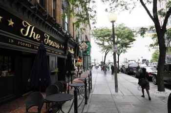 Local Businesses took a big hit with the Bruins on hold for the Olympics. By Jean Merlain, Globe Correspondent