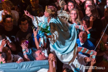 The 104th fisherman's feast grand procession featuring the "flight of the angel." Photo courtesy of Tamagini Visuals.