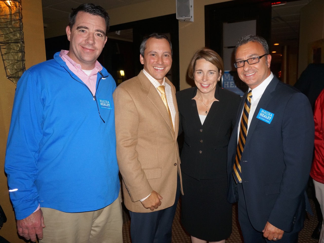 State Rep. Dan Ryan, State Rep. Aaron Michlewitz, Attorney General Candidate Maura Healey, Boston City Coucilor Sal LaMattina.