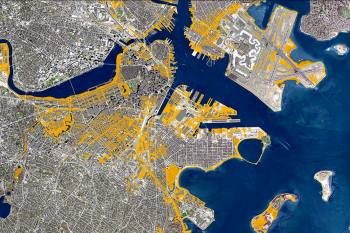 Predicted Boston flooding sites (Image: City of Boston)