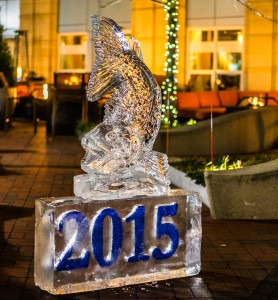 New Year's 2015 Cod Ice Sculpture at Battery Wharf