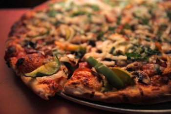 The 3-pound Giambotta with everything at Regina Pizzeria, Photo by Lane Turner, The Boston Globe.