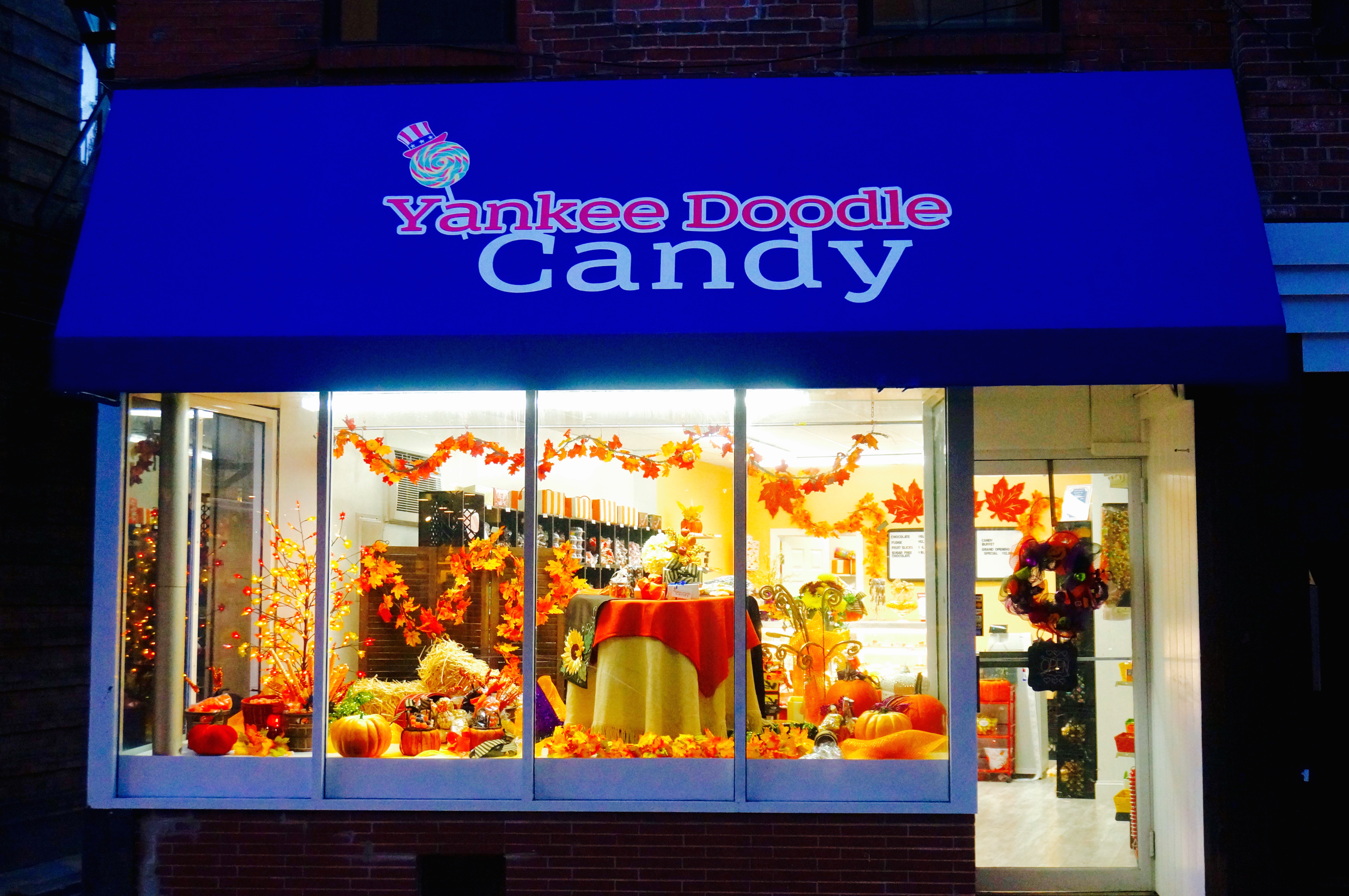 candy store front window